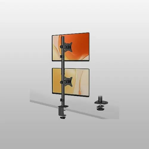 Dual-Monitoarm - Vollbewegliche Halterung für VESA Bildschirme bis 32  (8kg) - Vertikal Stapelbare Arme - Höhenverstellbar/Gelenkig - Tischklemme  oder