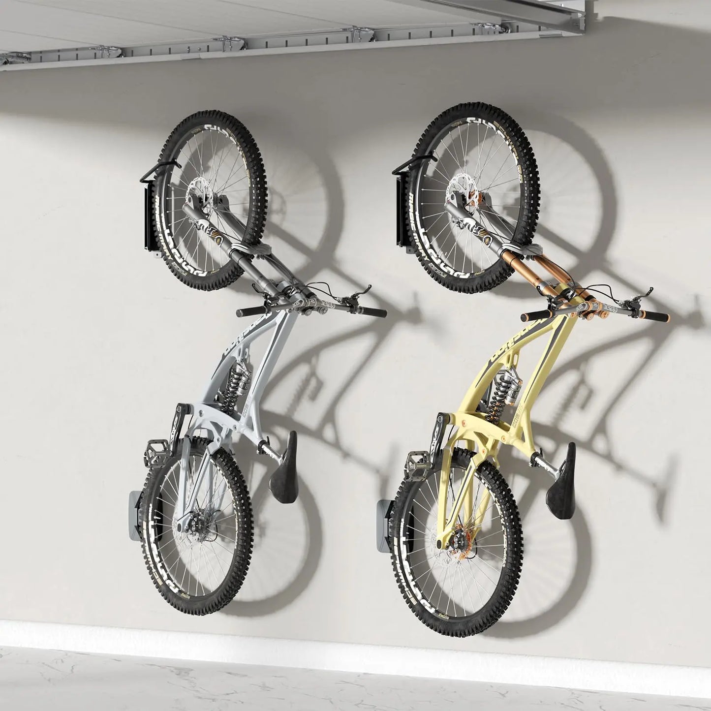 Fahrrad Wandhalterung Vertikal Schwenkbar Fahrradständer - Fahrradhalterung für Wand für Garagen und Innenräume,Platzsparende und Einfach Aufzuhängende Fahrradaufhängung Wand,Tragkraft 35kg(2 St.) PUTORSEN