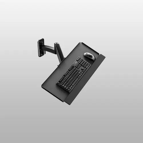 Keyboard Tray Wall Mount,Sit-Stand 26 Inch Keyboard and Mouse Stand, Black PUTORSEN