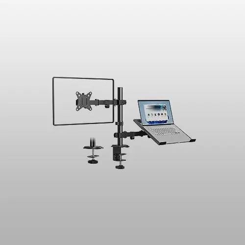 Monitor Mount with Laptop Tray for 17 to 27 Inch Monitors & up to 17 Inch Notebooks PUTORSEN