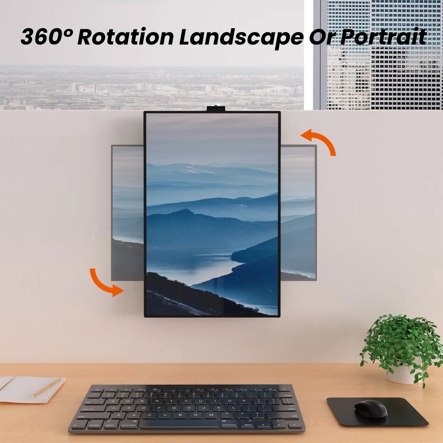 PUTORSEN 13-35" Office Cubicle monitor mount, height-adjustable VESA mount PUTORSEN