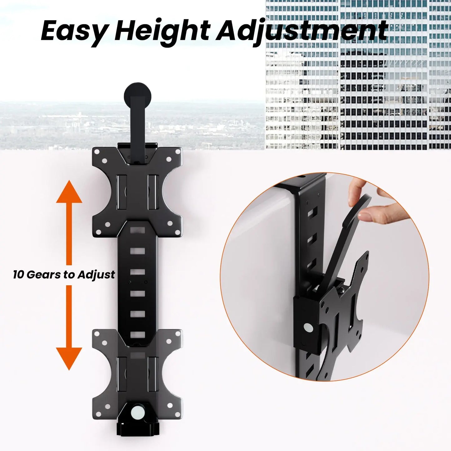 PUTORSEN 13-35" Office Cubicle monitor mount, height-adjustable VESA mount PUTORSEN