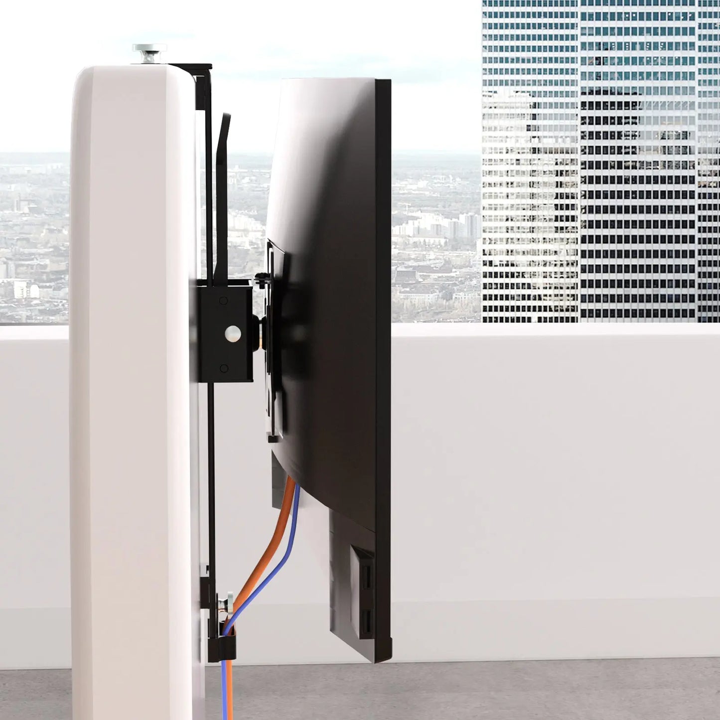 PUTORSEN 13-35" Office Cubicle monitor mount, height-adjustable VESA mount PUTORSEN