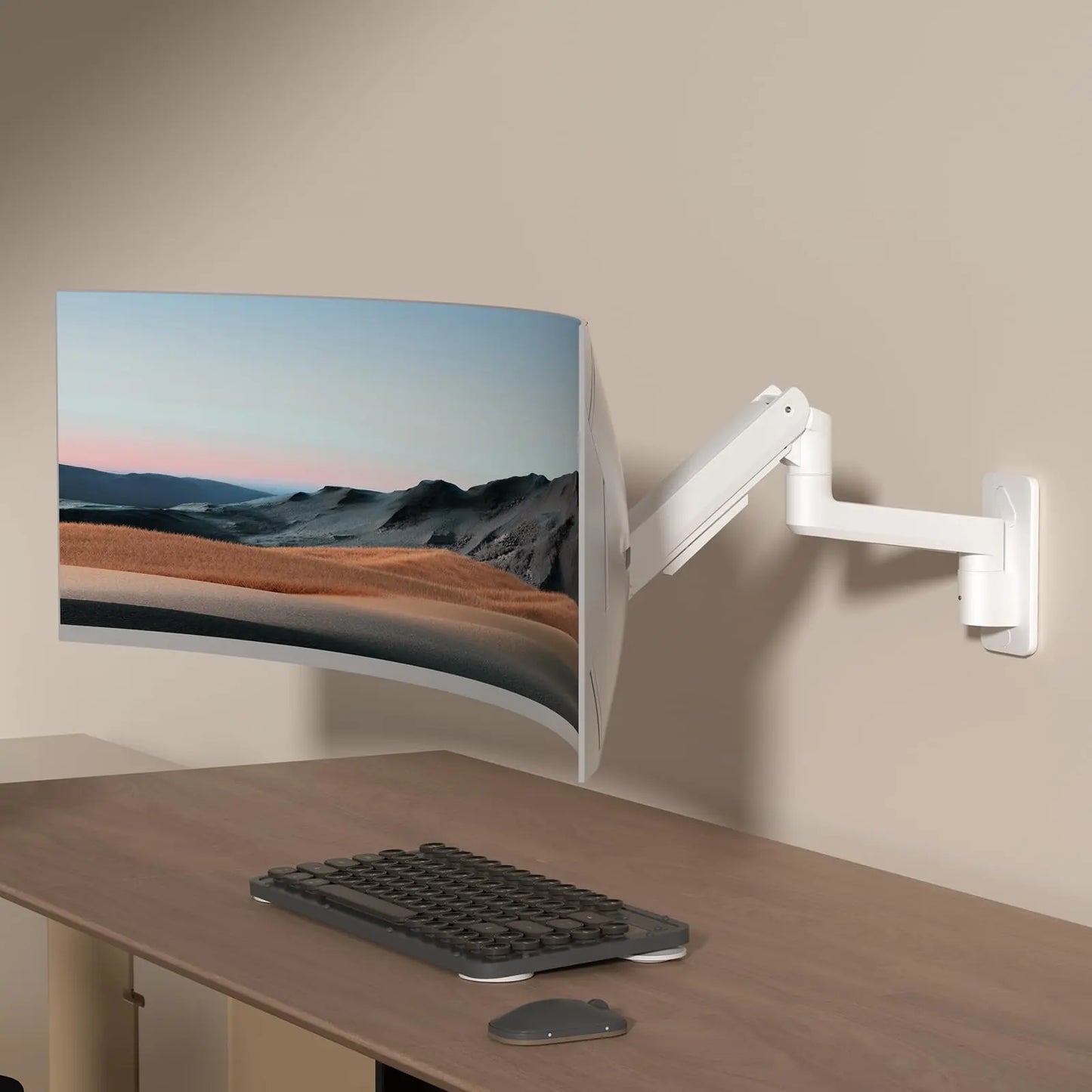 PUTORSEN 17-49 inch Premium Ultrawide Monitor Wall Mount, Heavy Duty Single Wall Mount Monitor Arm up to 44lbs PUTORSEN