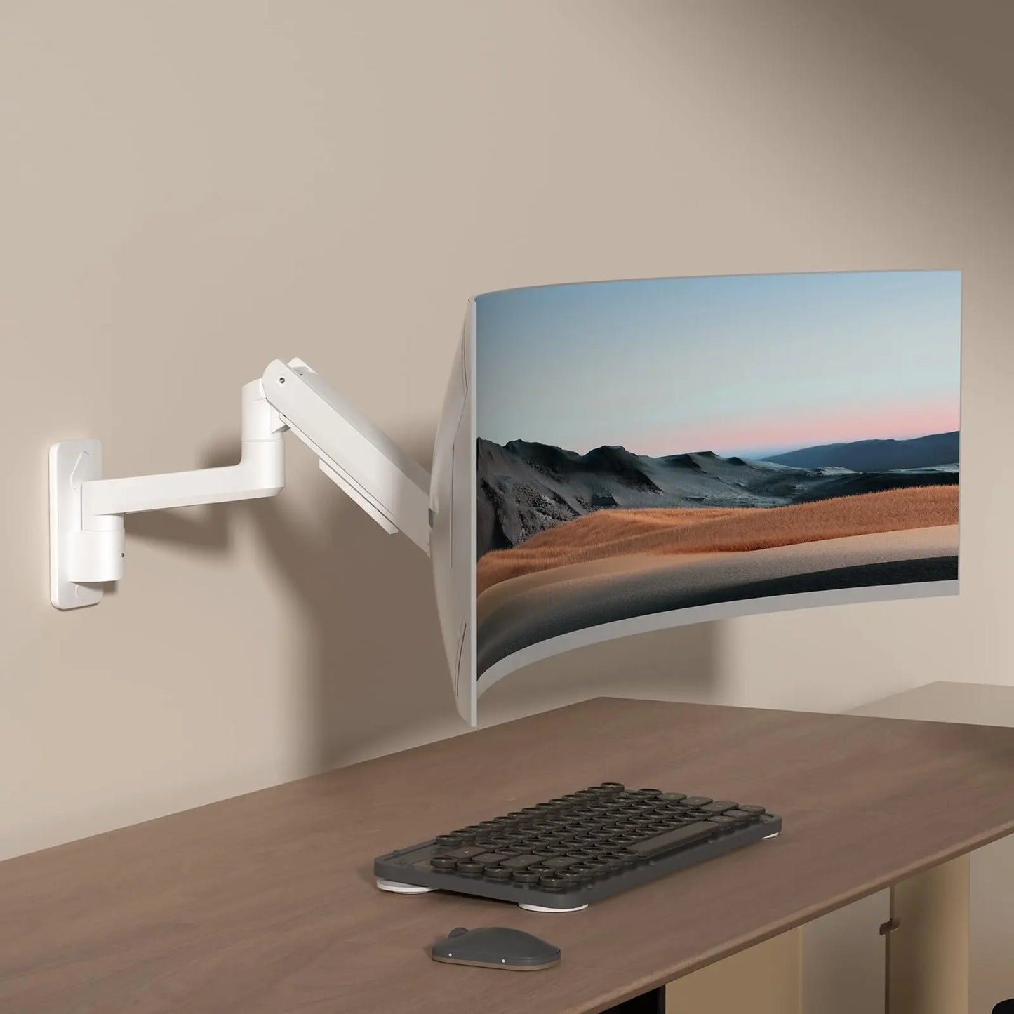 PUTORSEN 17-49 inch Premium Ultrawide Monitor Wall Mount, Heavy Duty Single Wall Mount Monitor Arm up to 44lbs PUTORSEN