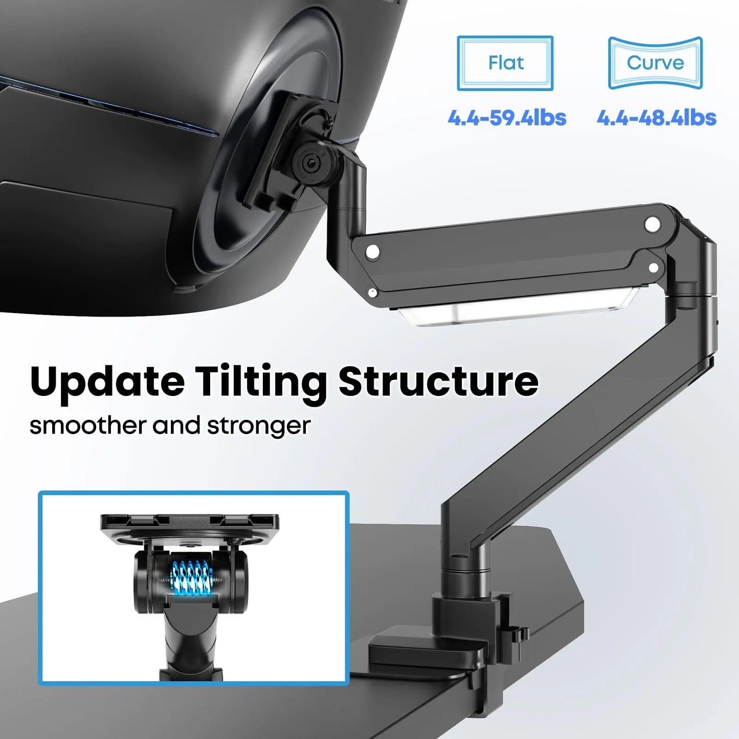 PUTORSEN 17-57 Inch Ultrawide Monitor Arm and TV Desk Mount PUTORSEN