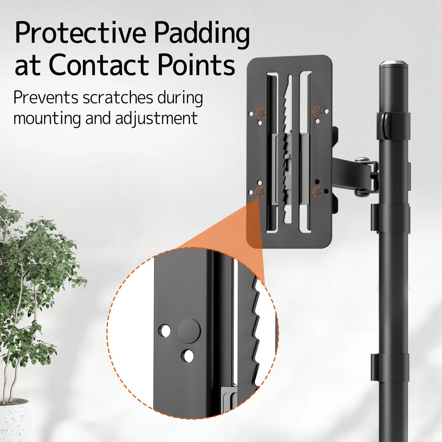 PUTORSEN Adaptateur VESA réglable en Hauteur pour Moniteurs 13 à 27 pouces,Support VESA avec Réglage Vertical de 15 cm,Compatible VESA 75x75/100x100 mm,Charge maximale 8 kg PUTORSEN
