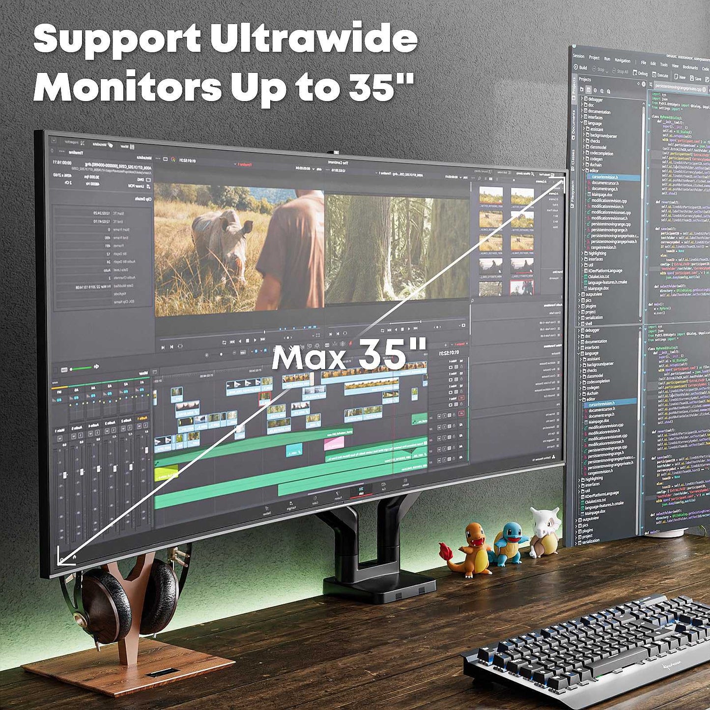 PUTORSEN Dual Monitor Arms for 17 to 35 Inch Screens PUTORSEN