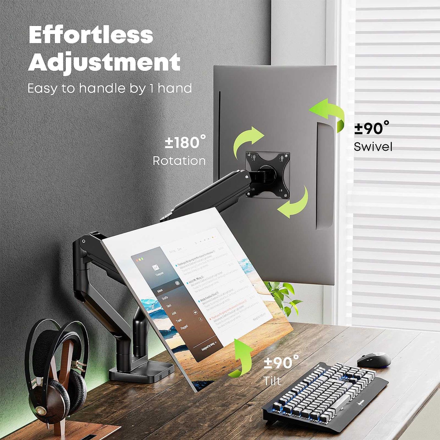 PUTORSEN Dual Monitor Arms for 17 to 35 Inch Screens PUTORSEN