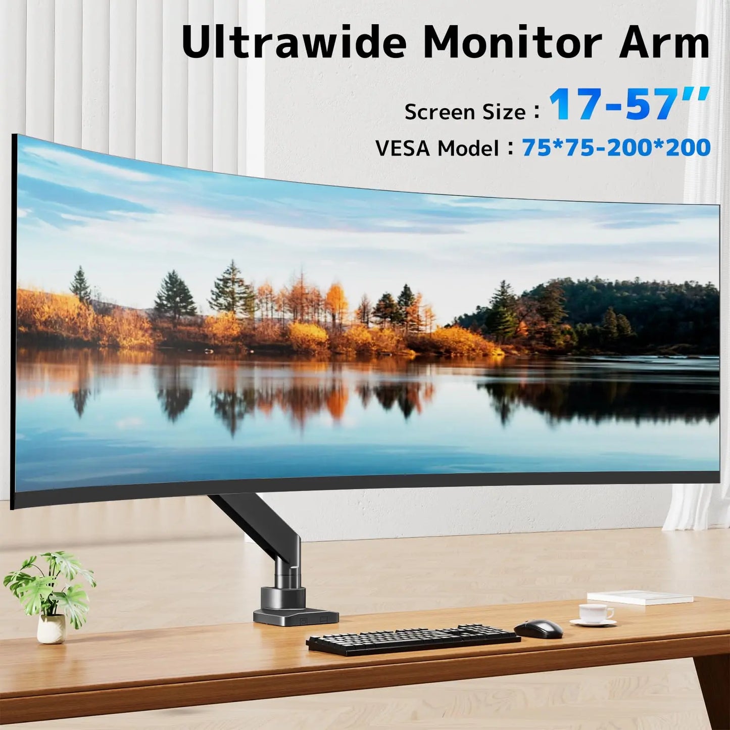 PUTORSEN Dual Monitor Wall Mount, Horizontal Assembly Mount for 2 Monitor Screens up to 35 inches, Max. 10kg per Arm PUTORSEN