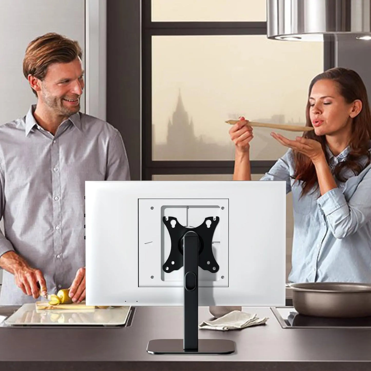 PUTORSEN Echo Show 15 Stand Swivel and Tilt, 360 Degree Screen Rotation,Adjustable Echo Show 15,Holds up to 5.5lbs,Black PUTORSEN