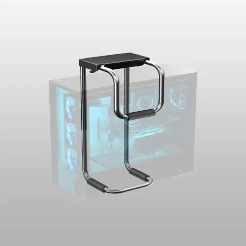 PUTORSEN Heavy Duty Under Desk PC Mount,Adjustable Computer Case Holder with Protective Pads,Excellent Air Circulation up to 66lbs, Black PUTORSEN