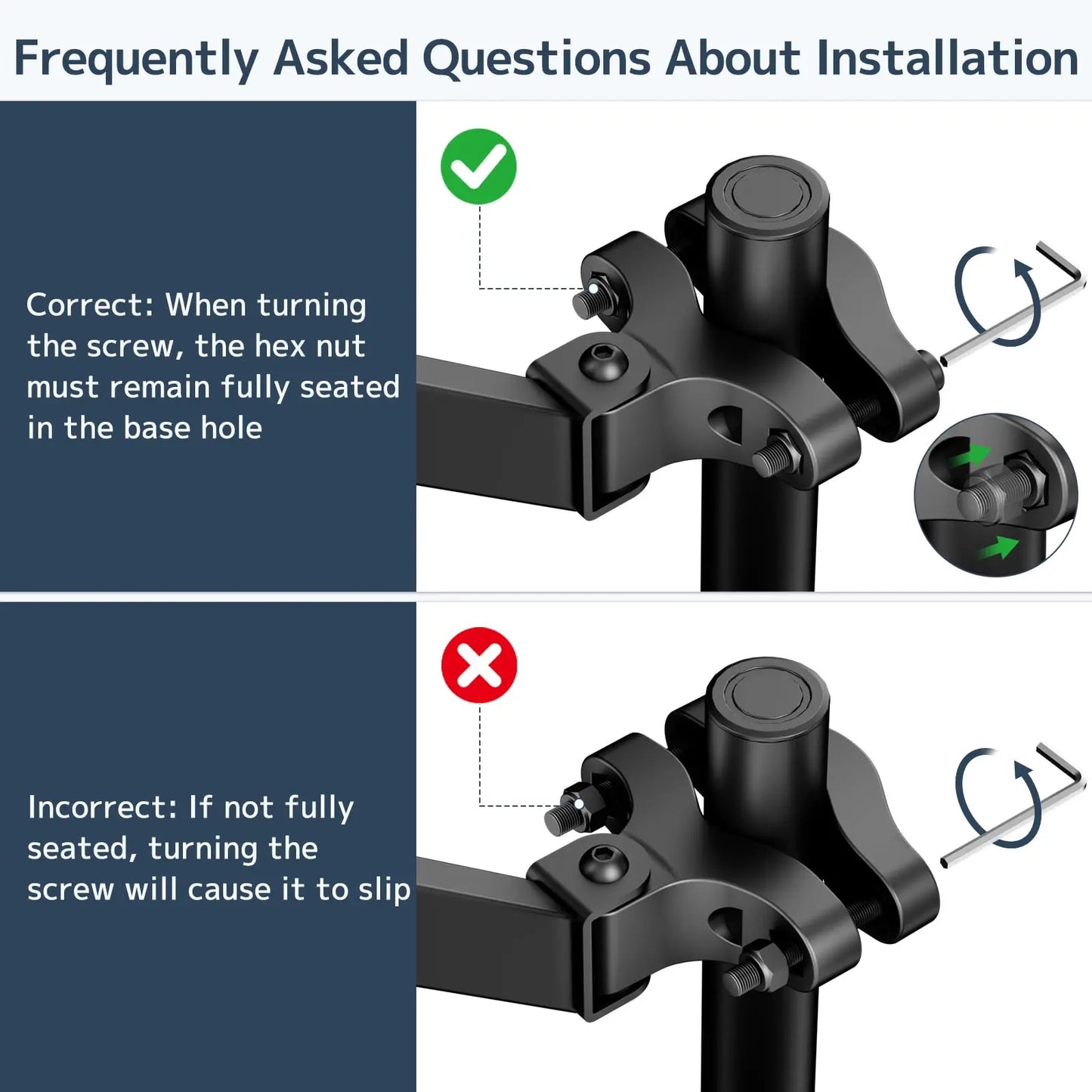 PUTORSEN Height Adjustable Lever Monitor Mounting Arm for 17-32 inch screens PUTORSEN