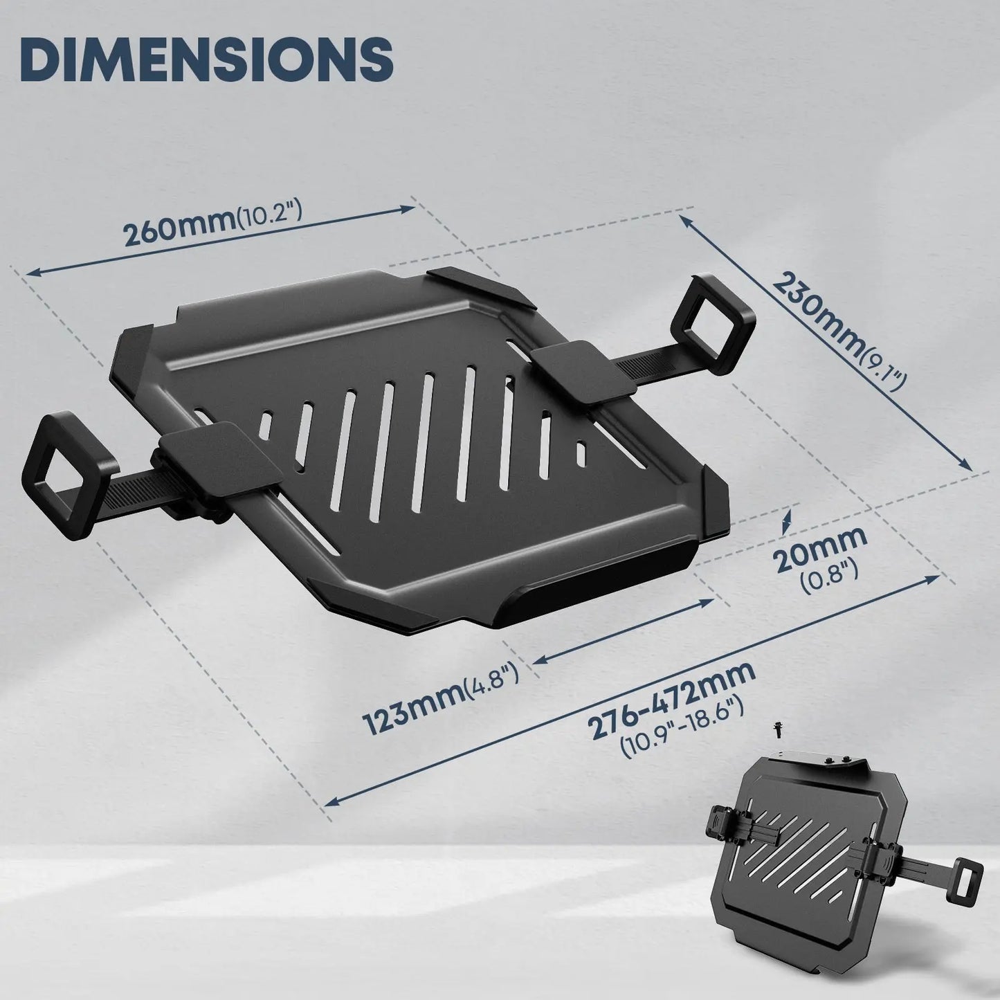 PUTORSEN Laptop VESA Mount Tray Holder for Monitor Arms and Stands PUTORSEN