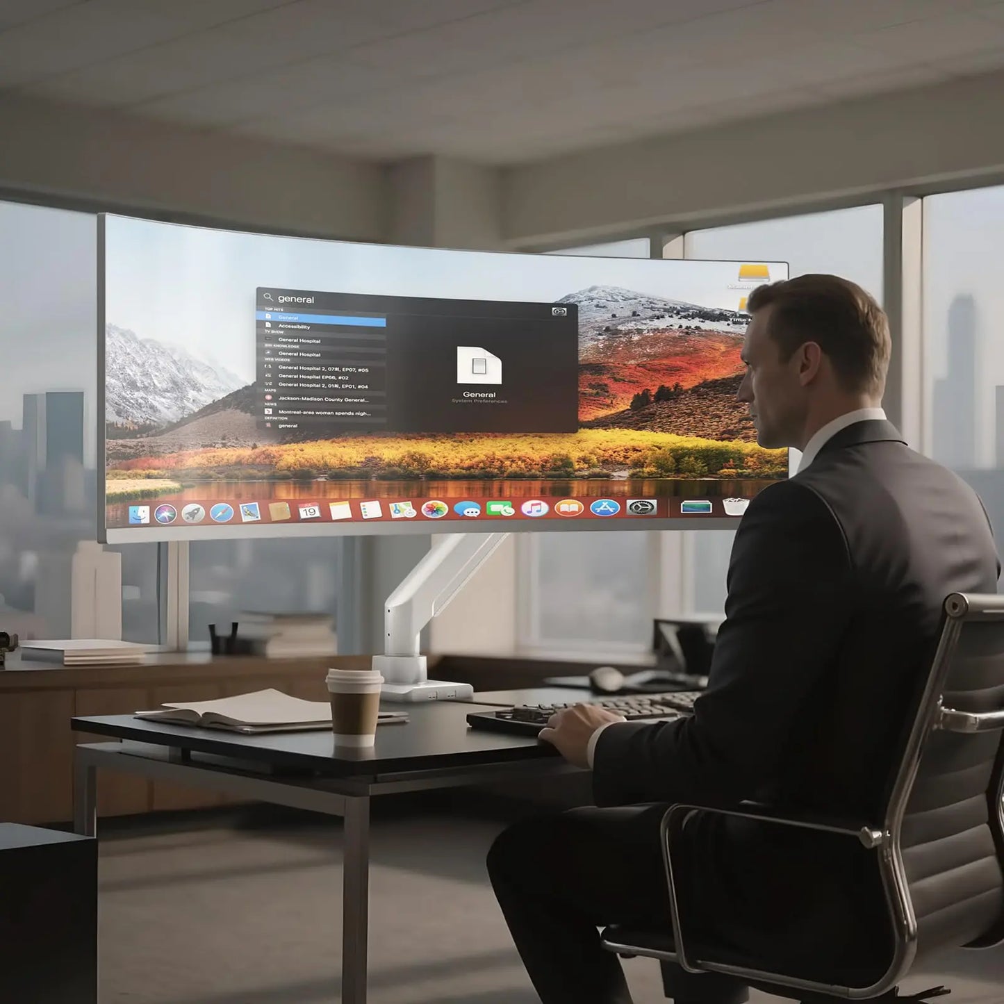 PUTORSEN Monitor Halterung für Ultrawide bis 49 Zoll (20kg) - Gasfeder-Halterung mit Neigung, Drehung & Schwenkfunktion PUTORSEN