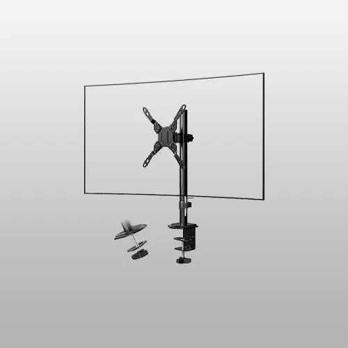 PUTORSEN Single Monitor Desk Mount for 17-42 Inch Monitor and TV, up to 26.4 lbs, Ultrawide Monitor Arm Mount for Flat Curved Computer & TV Screen with VESA 75×75 to 200×200, with Cable Clips PUTORSEN