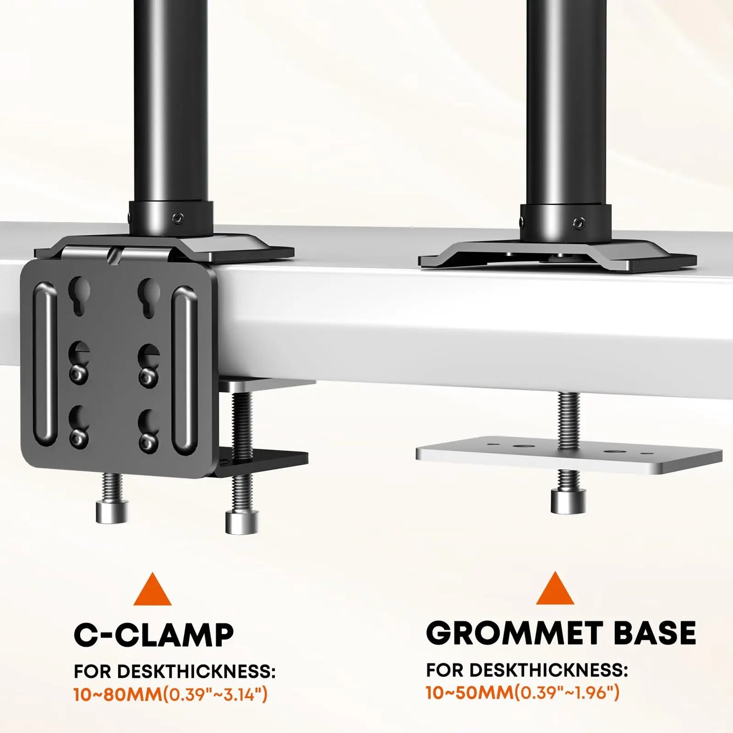 PUTORSEN Sit Stand Monitor Desk Mount for 17-32 inch Screens, Height Adjustable, Black PUTORSEN