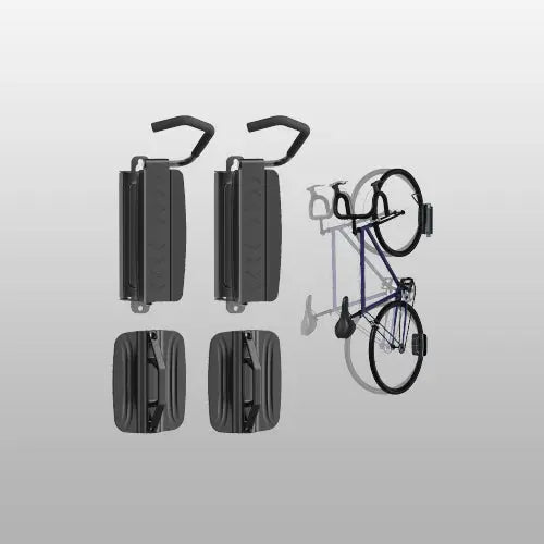 PUTORSEN Swivel Bike Wall Bracket - Vertical Wall Bike Wall Bracket for Garages and Indoor,Space Saving and Easy to Hang Wall Bike Bracket,Load Capacity 35kg(2 pcs.) PUTORSEN
