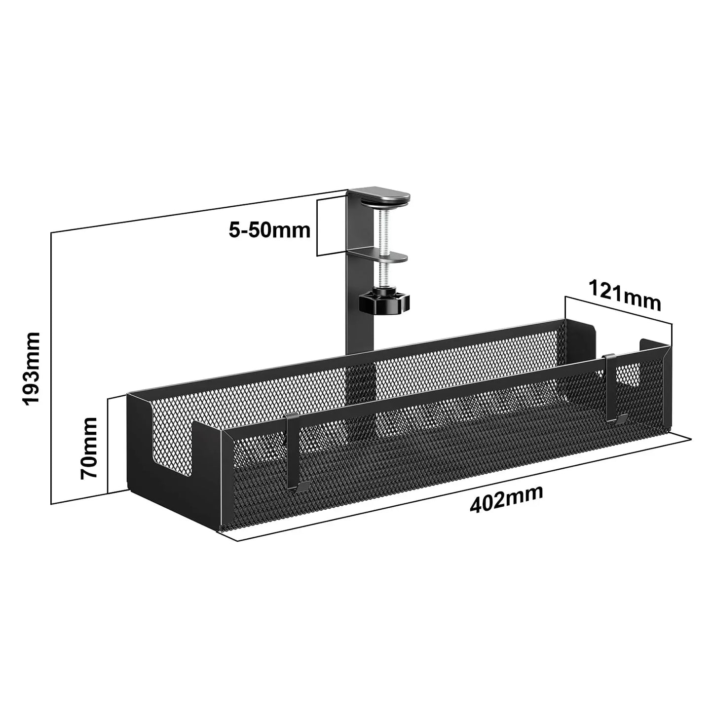 PUTORSEN Under-Desk Cable Management Tray - No Drilling Required, Cable Tray for Managing Cables and Power Strips, Desk Cable Management for Office and Home PUTORSEN