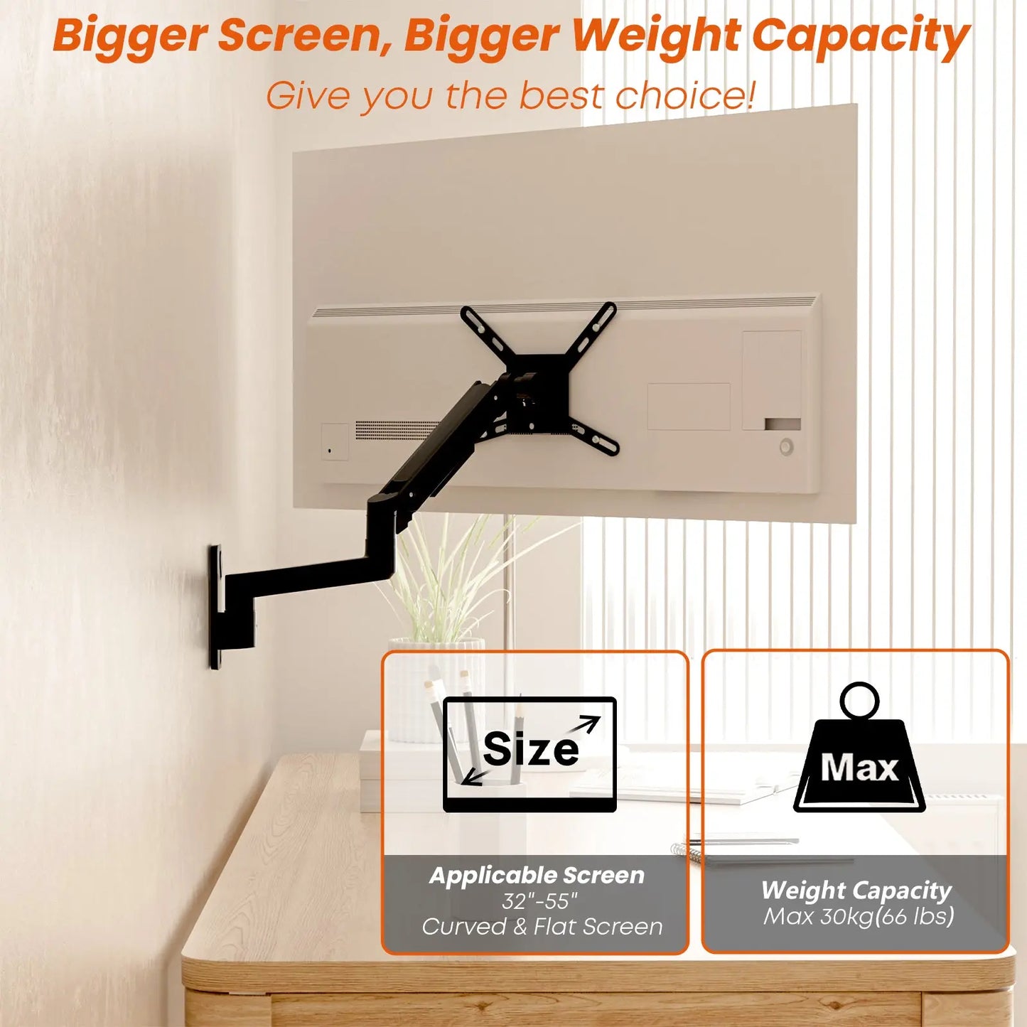 PUTORSEN VESA Adapter Mount Bracket Kit for Screens 32 to 55 inch LCD LED TV PUTORSEN