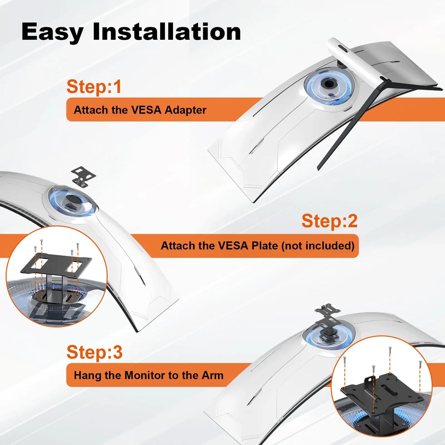 PUTORSEN VESA Adapter Plate Bracket Compatible with Samsung Odyssey G9, Neo G9, CRG9, CHG9 and CHG90 Monitors PUTORSEN