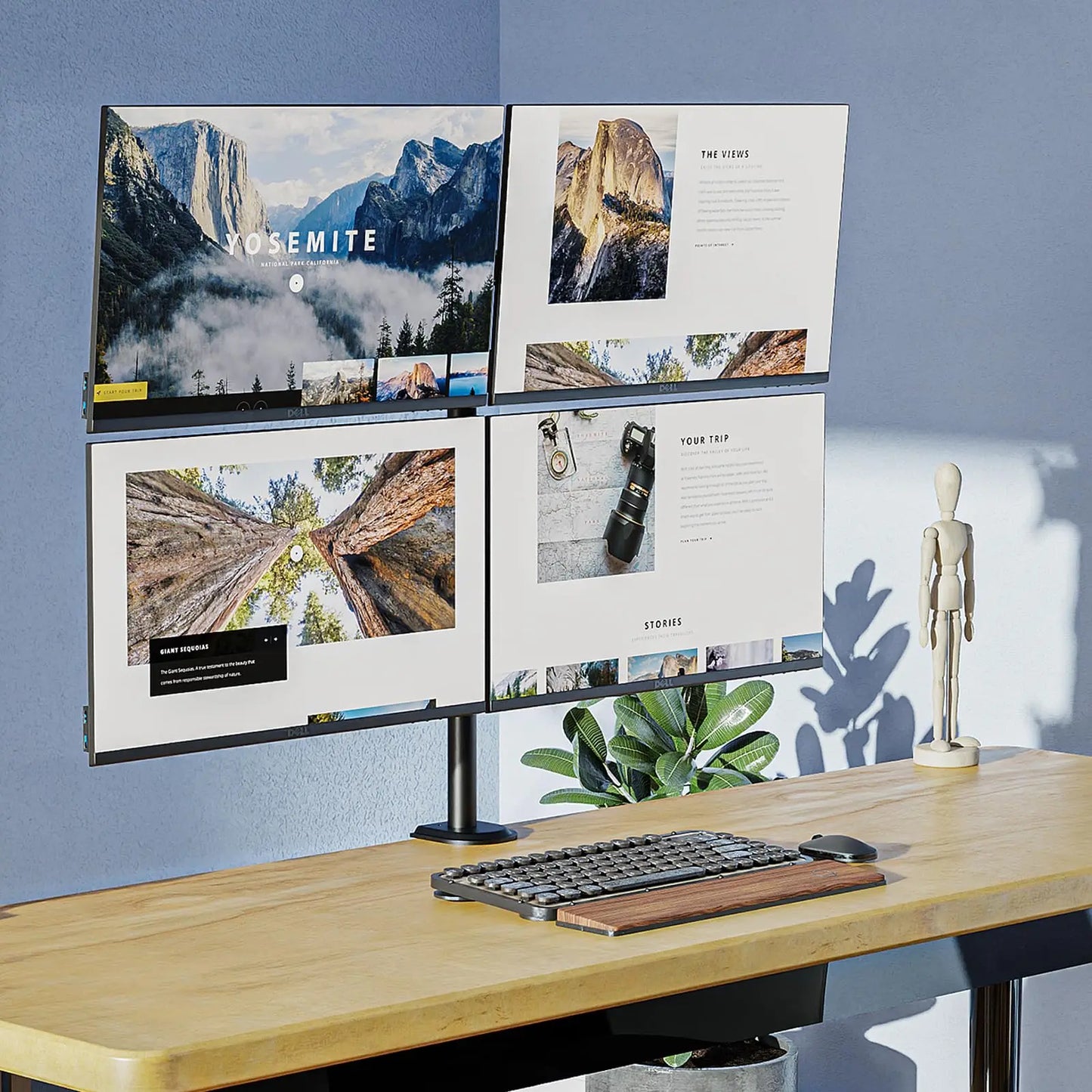 PUTORSEN fourfold Monitor Arm for 17“-32” screens PUTORSEN
