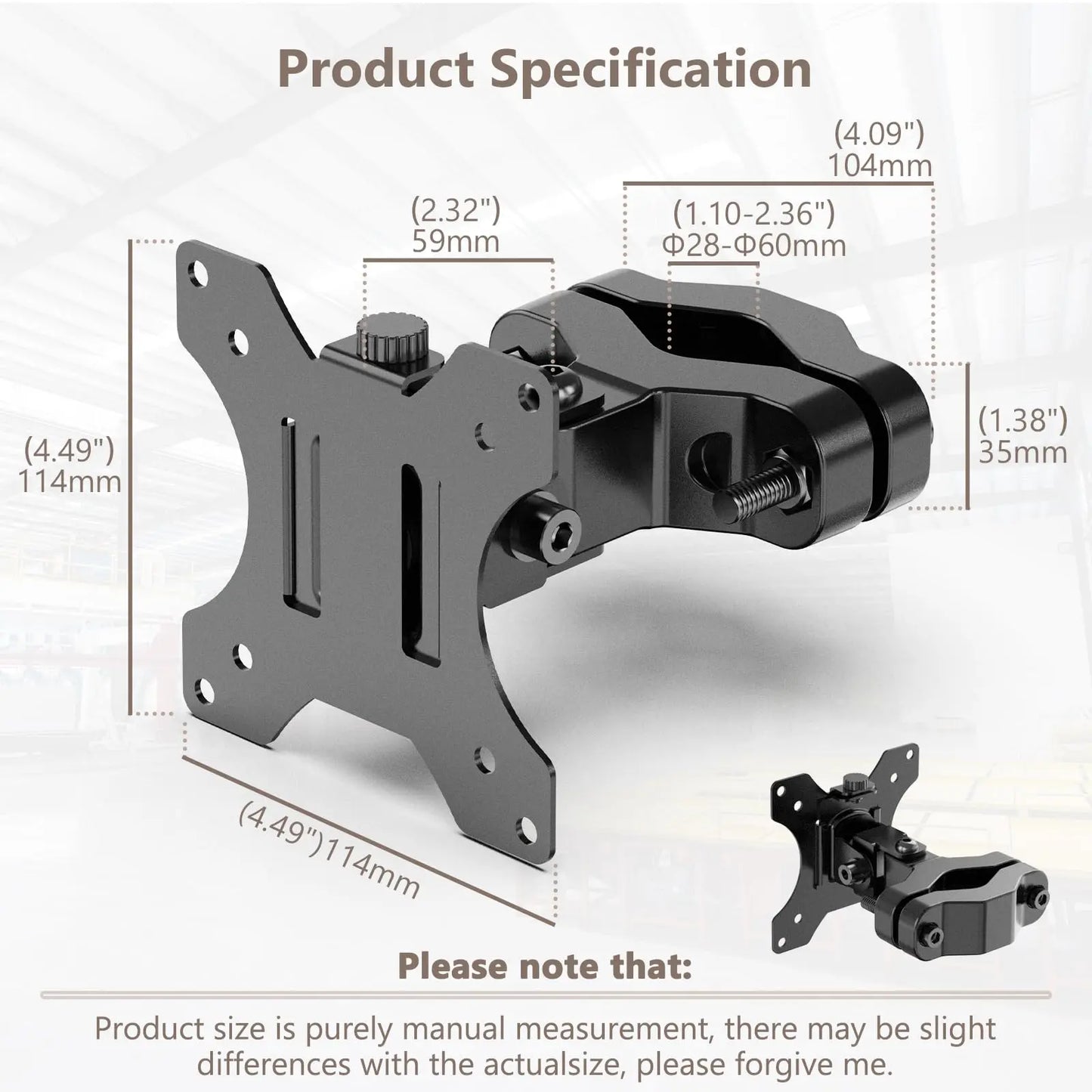 PUTORSEN universal mount Pole mount for 17"-32" screens Supports up to 8kg PUTORSEN