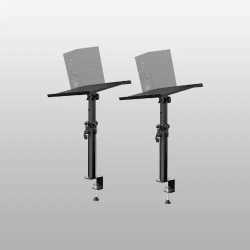 PUTROSEN Speaker Stand Pair Height Adjustable Tiltable,Speaker Stand with Table Clamp,Anti-Slip Pad,Speaker Stand Load Capacity up to 12 kg,Ideal for Desk,DJ Table or Recording Studio PUTORSEN