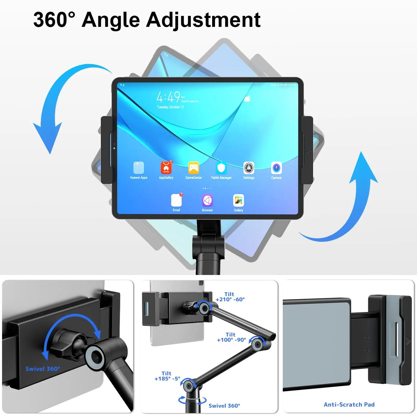 Tablet Bodenständer - Universal Tablet Halterung mit Heavy Duty Base PUTORSEN