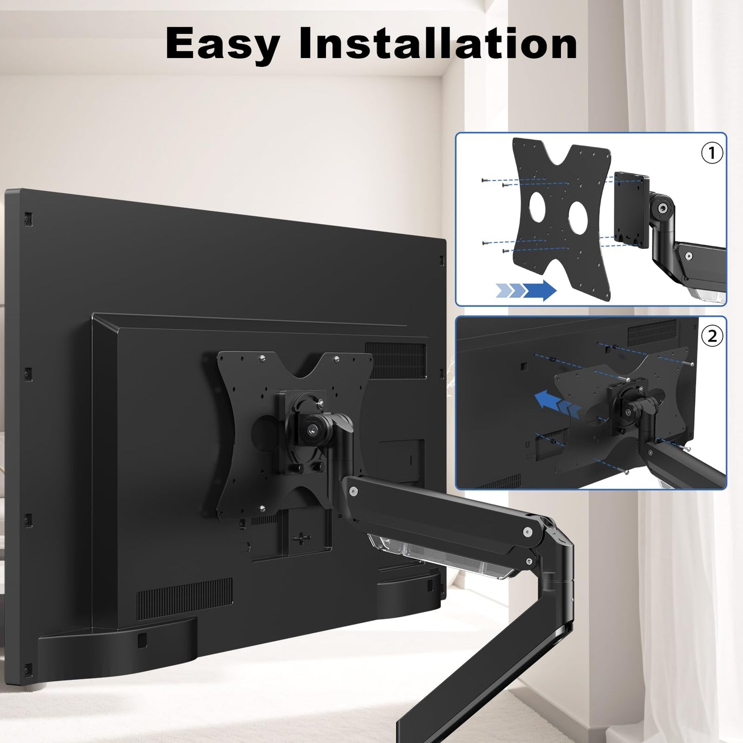 Steel VESA Mount Adapter Plate Bracket for Screens 32" to 55" LED LCD,Allows 100x100, 200x200 Convert to 400 x 200 mm Patterns