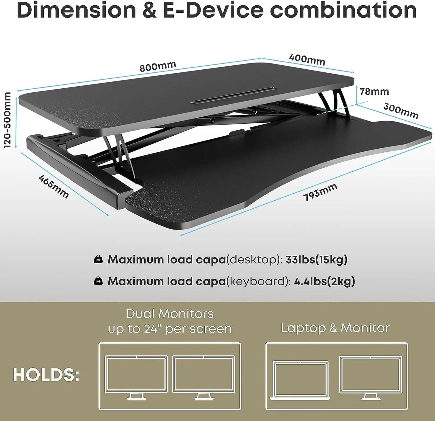 32 Inch Standing Desk Converter PUTORSEN