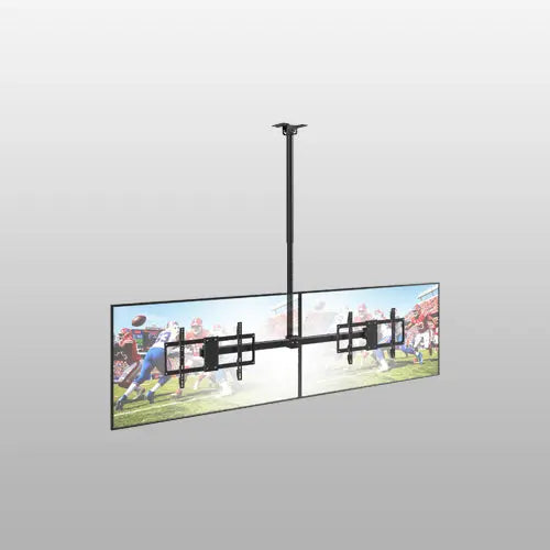 Dual TV Ceiling Mount, Fits 34-60" TVs, Supports up to 88 lbs Per Side, 42.9-66.5" Height Adjustable, Swivel & Tilt, Level Adjustment, Safety Lock, Max VESA 600x400mm PUTORSEN