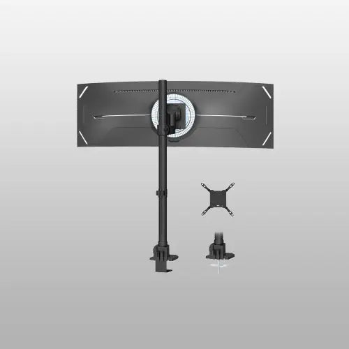 Heavy Duty Monitor-Arm Ultrawide for 24-57’’ , Extra Tall Aluminum Single Monitor Mount Holds up to 59.4 lbs,  Black PUTORSEN