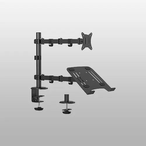 Monitor Mount with Laptop Tray for Most 17 to 27 Inch Monitors & up to 17 Inch Notebooks PUTORSEN