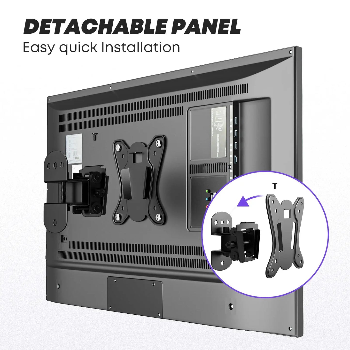 PUTORSEN 13-30 inch TV Wall Bracket, Tilt Swivel Wall TV bracket for LCD LED Screens & Monitors, TV Monitor Wall Mount, VESA 75x75/100x100mm PUTORSEN