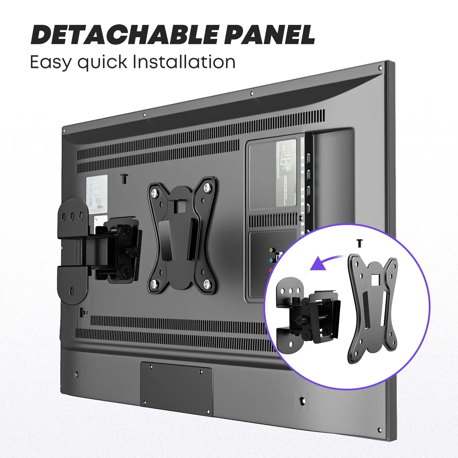 PUTORSEN 13-30 inch TV Wall Bracket, Tilt Swivel Wall TV bracket for LCD LED Screens & Monitors, TV Monitor Wall Mount, VESA 75x75/100x100mm PUTORSEN