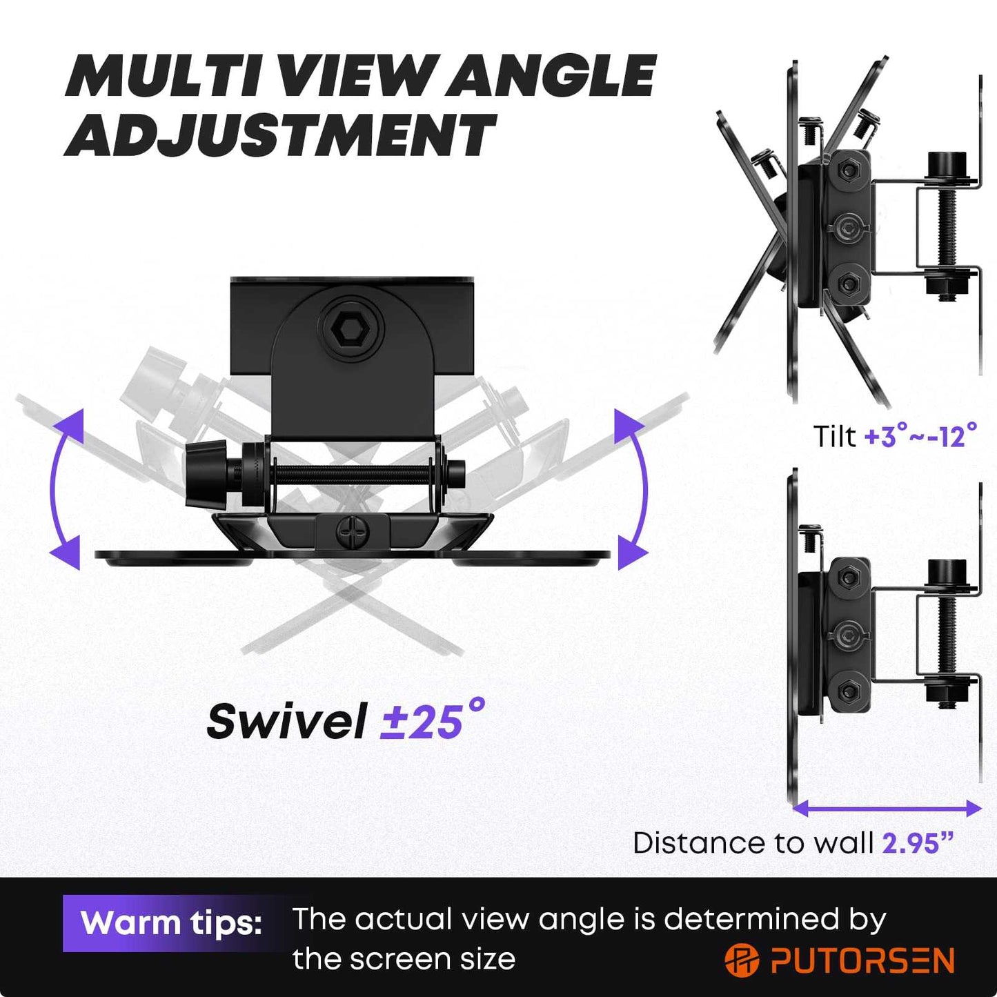 PUTORSEN 13-32 inch TV Wall Bracket PUTORSEN