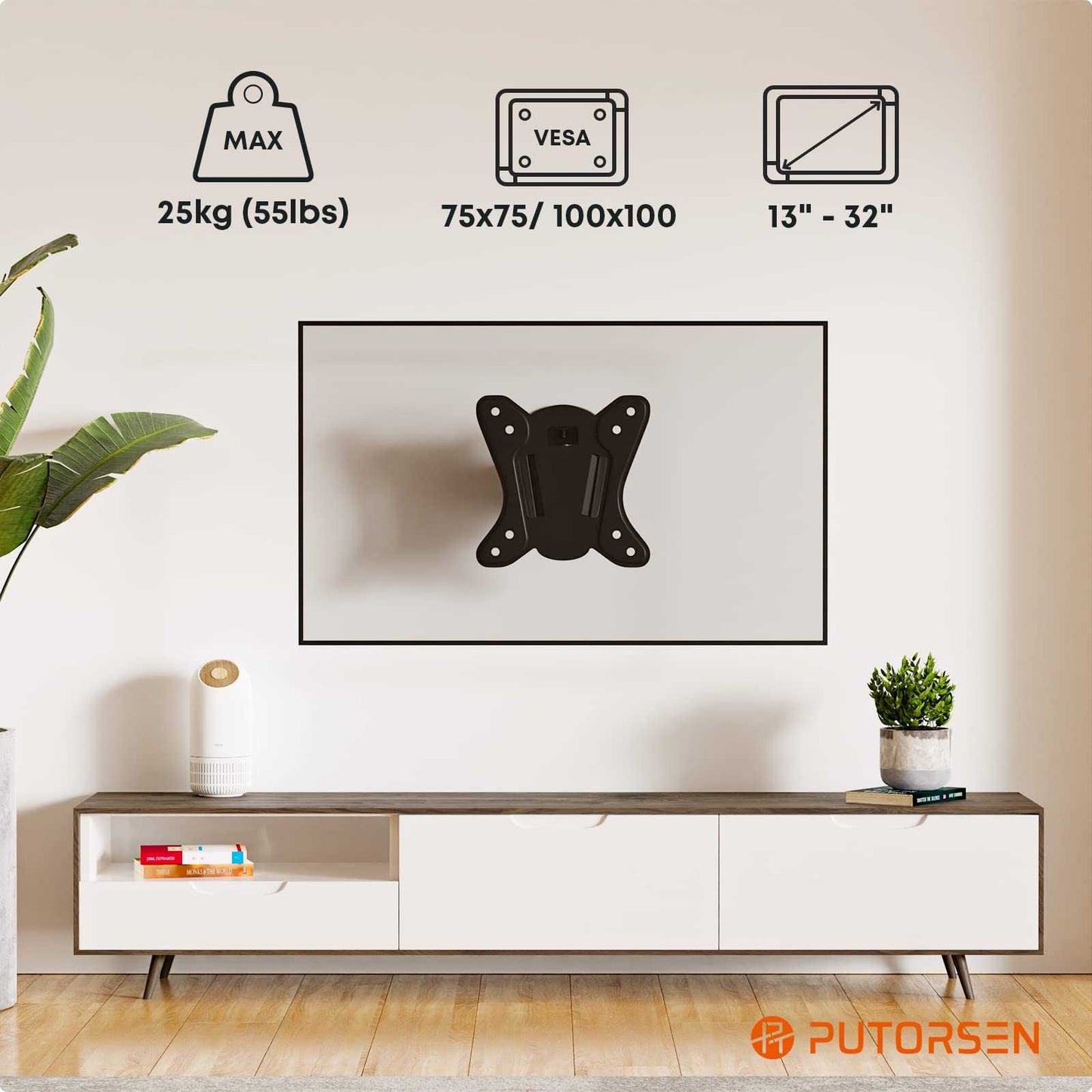 PUTORSEN 13-32 inch TV Wall Bracket PUTORSEN