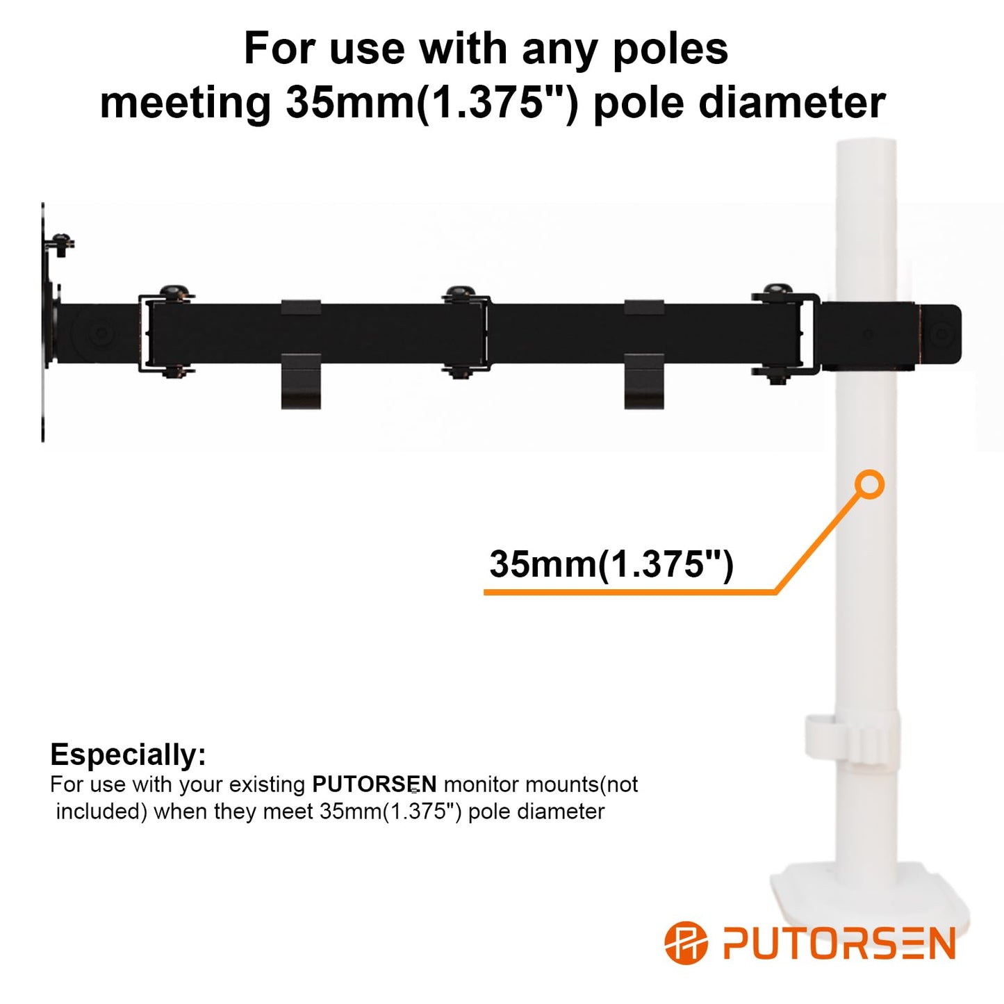 PUTORSEN 17-32 inch Single Monitor Arm PUTORSEN