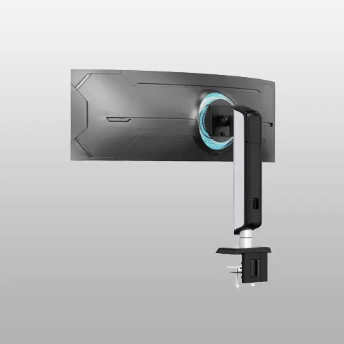PUTORSEN 17-49 Zoll Monitor Halterung, Einzelner Monitorarm Ständer Hält 2-18 kg, Mühelose Höhenverstellung mit Neigungen, Schwenken, Dreht PUTORSEN