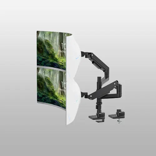 PUTORSEN 17-49 inch Premium Aluminum Heavy Duty Dual Monitor Arm for Ultrawide Screens PUTORSEN