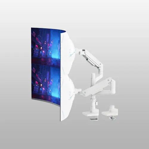 PUTORSEN 17-49 inch Premium Heavy Duty Dual Monitor Arm for Ultrawide Screens up to 44lbs, Vertically Stacked Monitor Desk Mount, Fully Adjustable, VESA 75/100 PUTORSEN