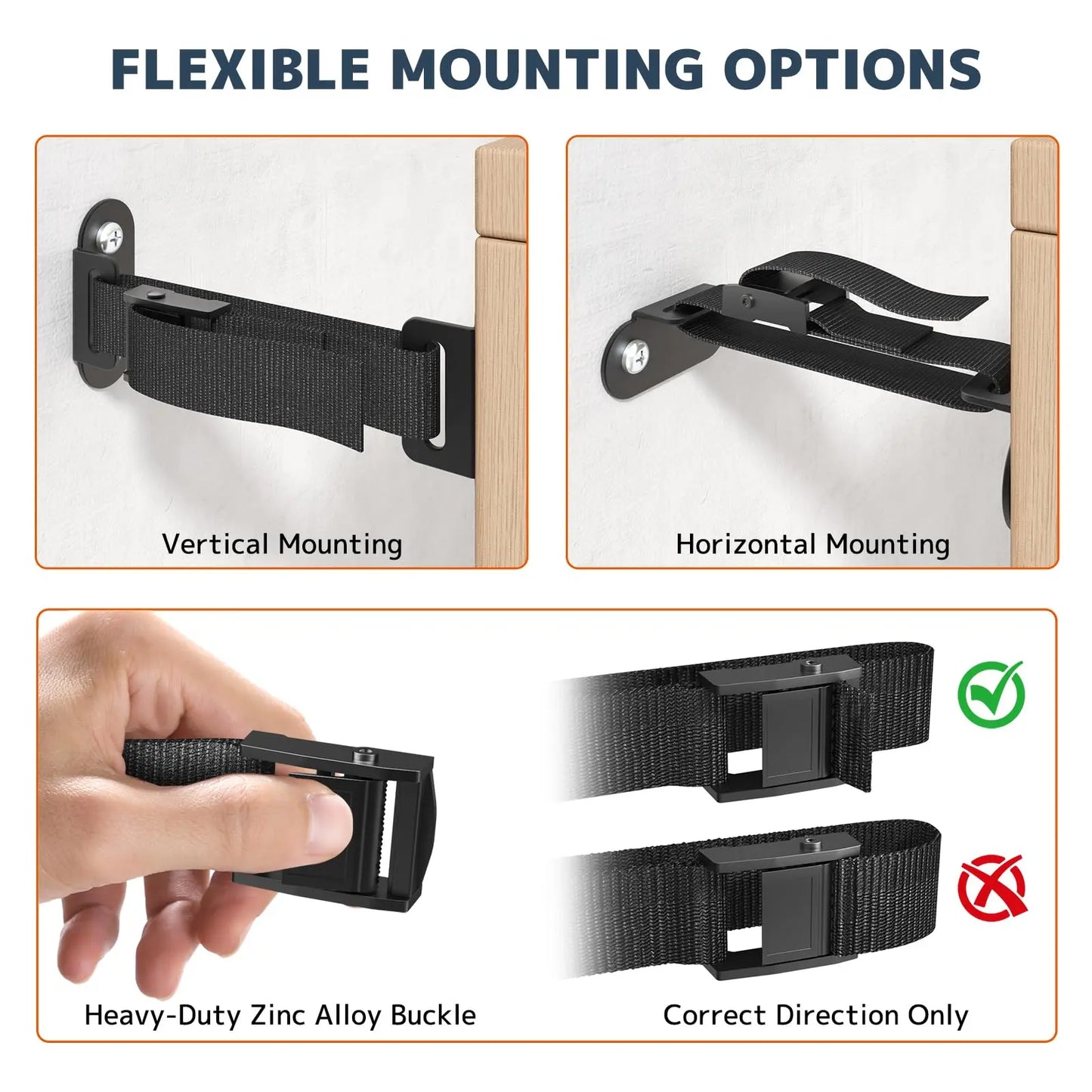 PUTORSEN Anti Tip Furniture Anchors, Heavy Duty Furniture Wall Anchor, Earthquake Proof Wall Anchors for Baby & Pet Safety, Easy Install Adjustable Furniture Safety Kit PUTORSEN