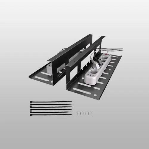 PUTORSEN Cable Tray Desk for Optimal Cable Management - Ideal for Home Office and Workstations, with up to 3kg Load Capacity & Ventilation, 2-Pack Set PUTORSEN