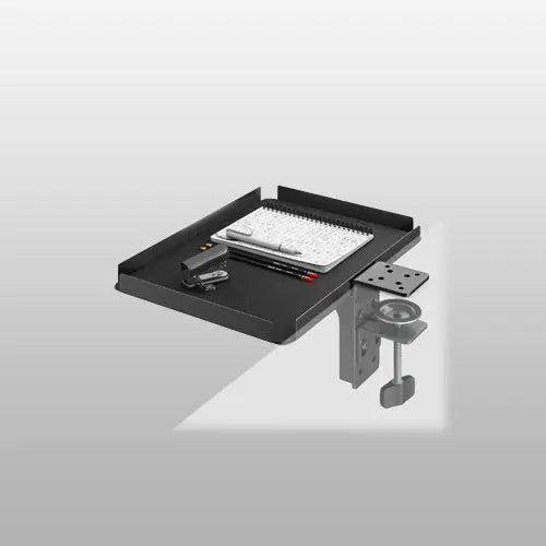 PUTORSEN Clamp-On Desk Organizer | Fits Desks up to 2.36 inches (60mm) | 33 lb Load Capacity | Universal for Home Office & Workshop | Black (12 x 9 inches) PUTORSEN