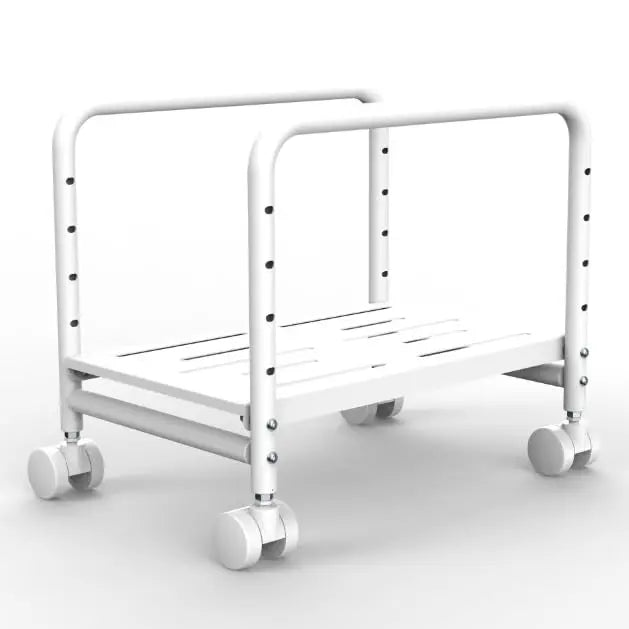PUTORSEN Computer Tower Stand Under Desk - Rolling CPU Holder with 360° Locking Wheels, Max Load 66 lbs, White PUTORSEN