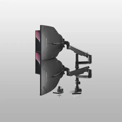 PUTORSEN Dual Monitor-Arm Heavy-Duty for 17-57-Inch Screens - Ultrawide Vertical Dual Monitor Mount, Fully Adjustable Stacked Double Monitor Desk Mount Stand, Max Load 44 lbs per Screen, VESA 75/100 mm PUTORSEN