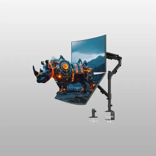 PUTORSEN Dual Monitor Mount for 17 to 40 inches, Holds up to 26.4 lbs, Monitor Desk Arms for 2 Monitors Vertical/Parallel Placement, with Clamp/Grommet Base, VESA Mount 75/100 mm PUTORSEN