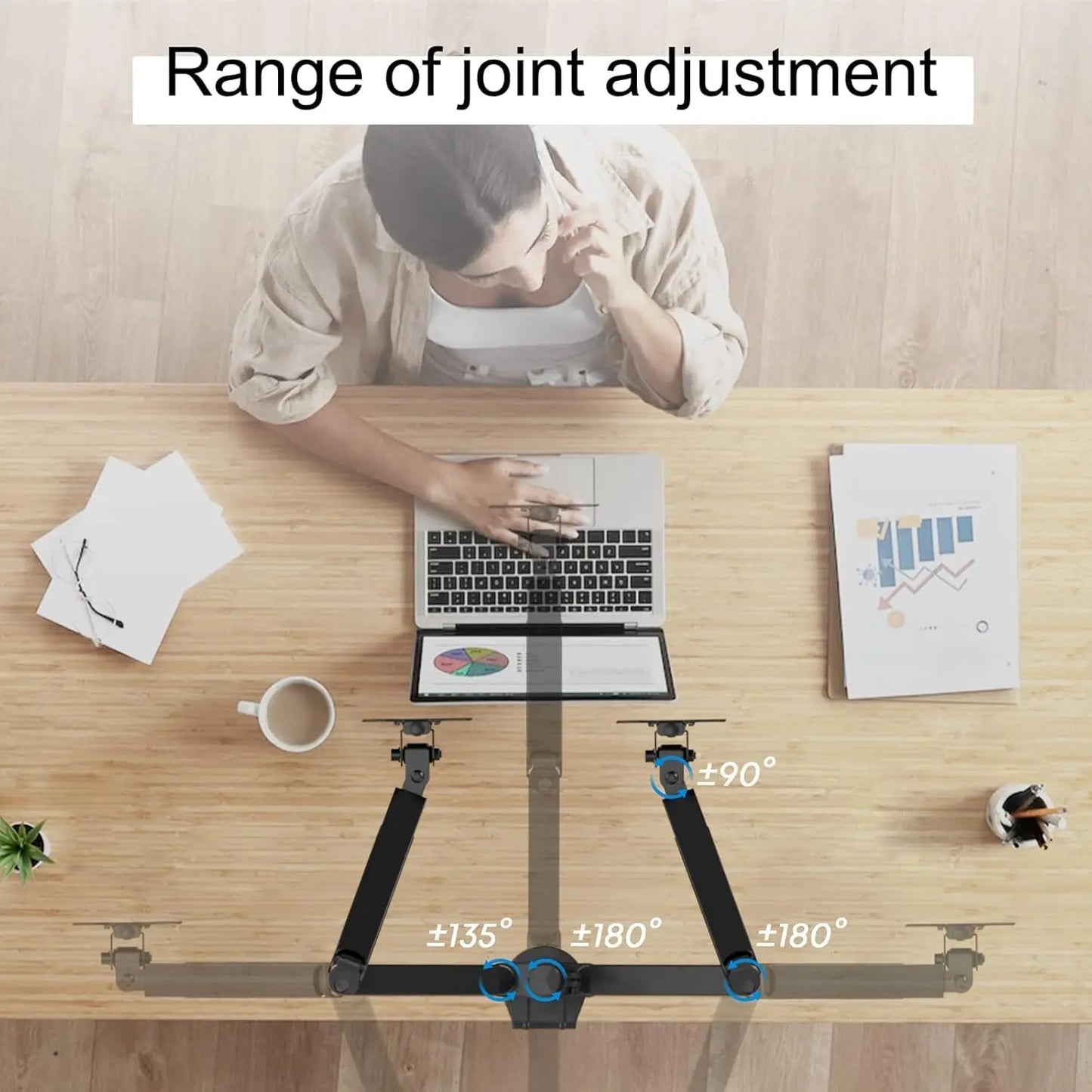 PUTORSEN Dual Monitor Vertical Stacking Desktop Stand, Ultra-High Stan