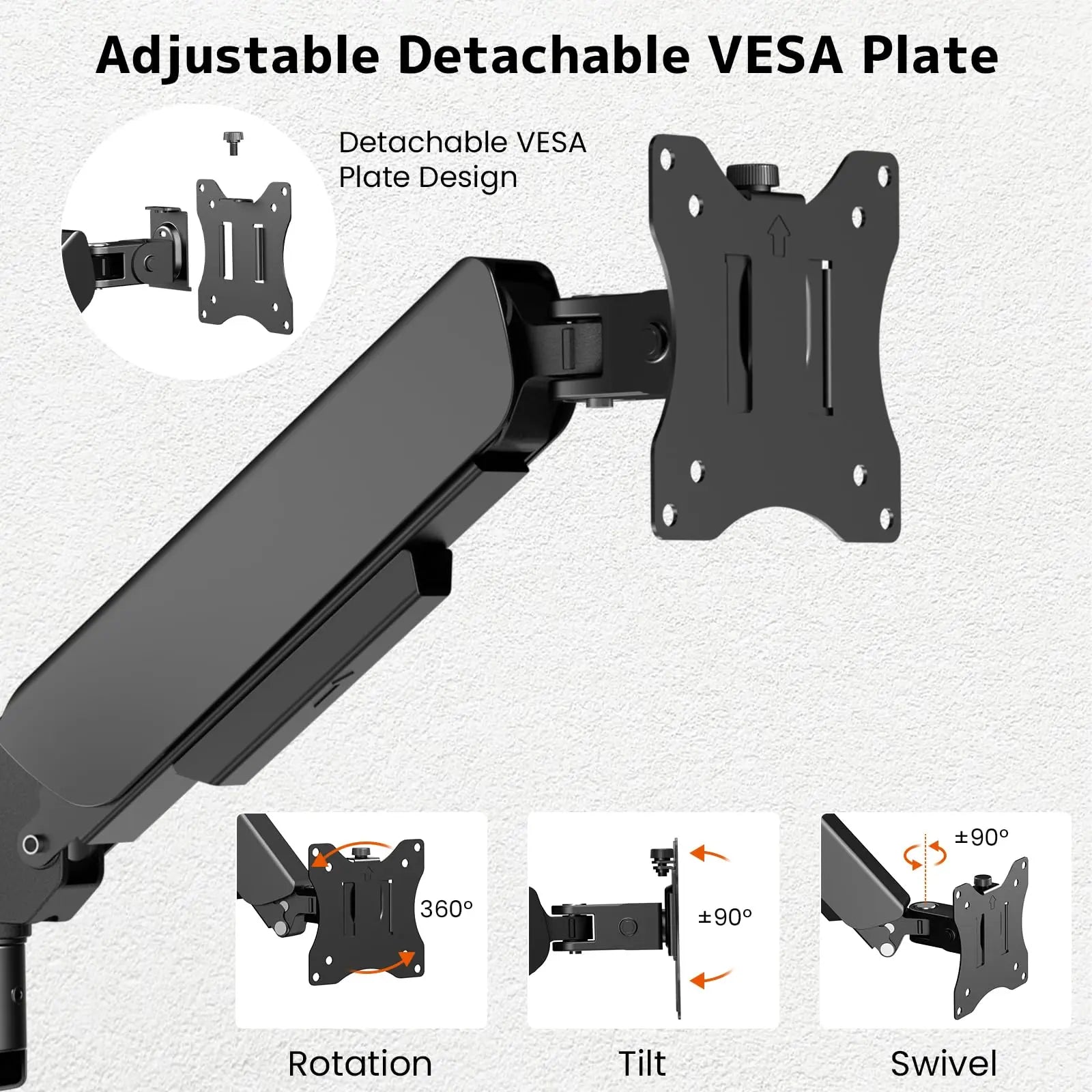 PUTORSEN Dual Monitor Wall Mount for 17-32 inch Flat/Curved Computer Screens, Full Motion Wall Monitor Mount with VESA 75x75/100x100 mm, Each Holds Up to 19.8lbs PUTORSEN